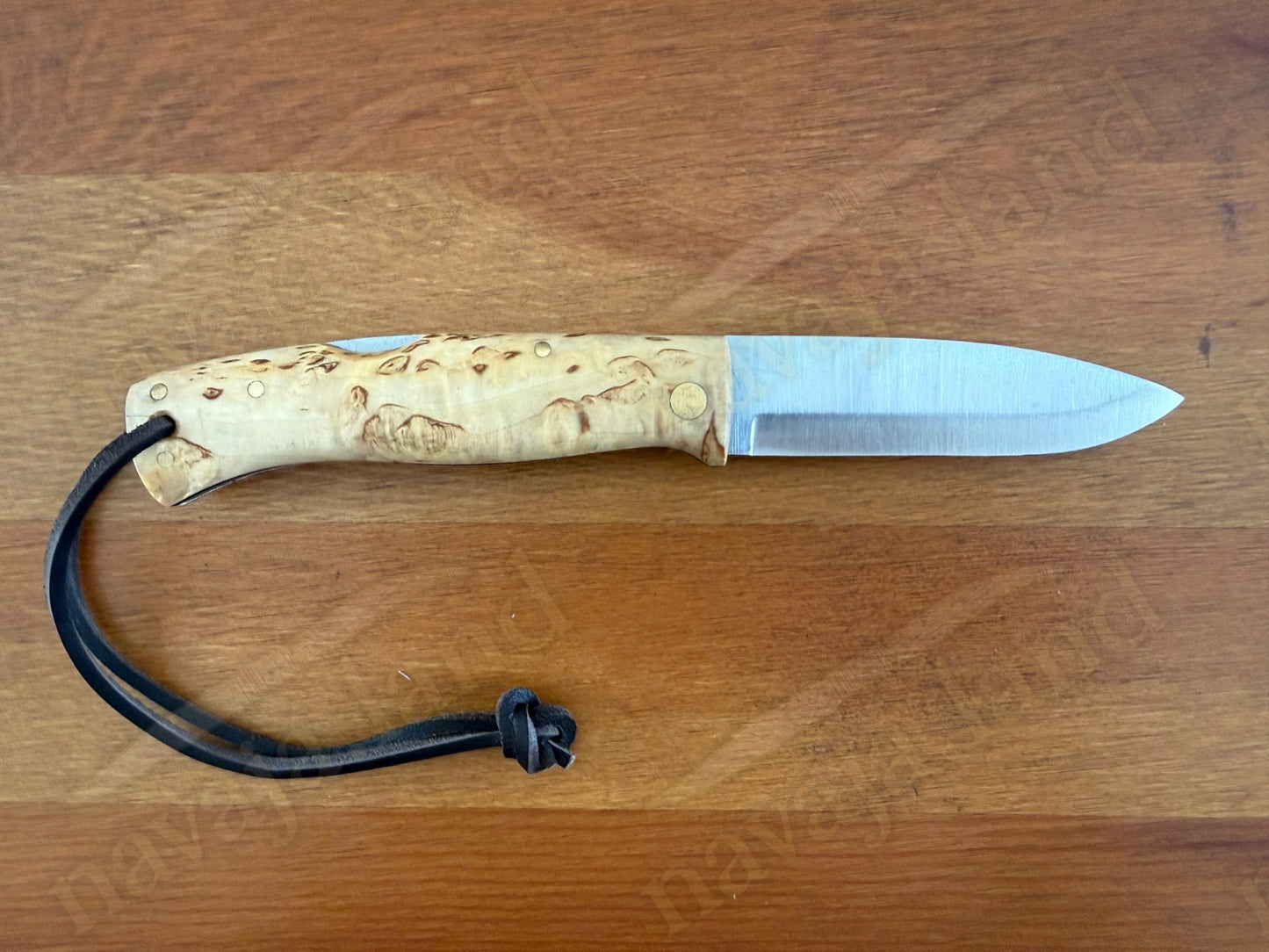 3.15” Joker Artica Bushcraft Folding Knife (Curly Birch Handle) Handmade Spain