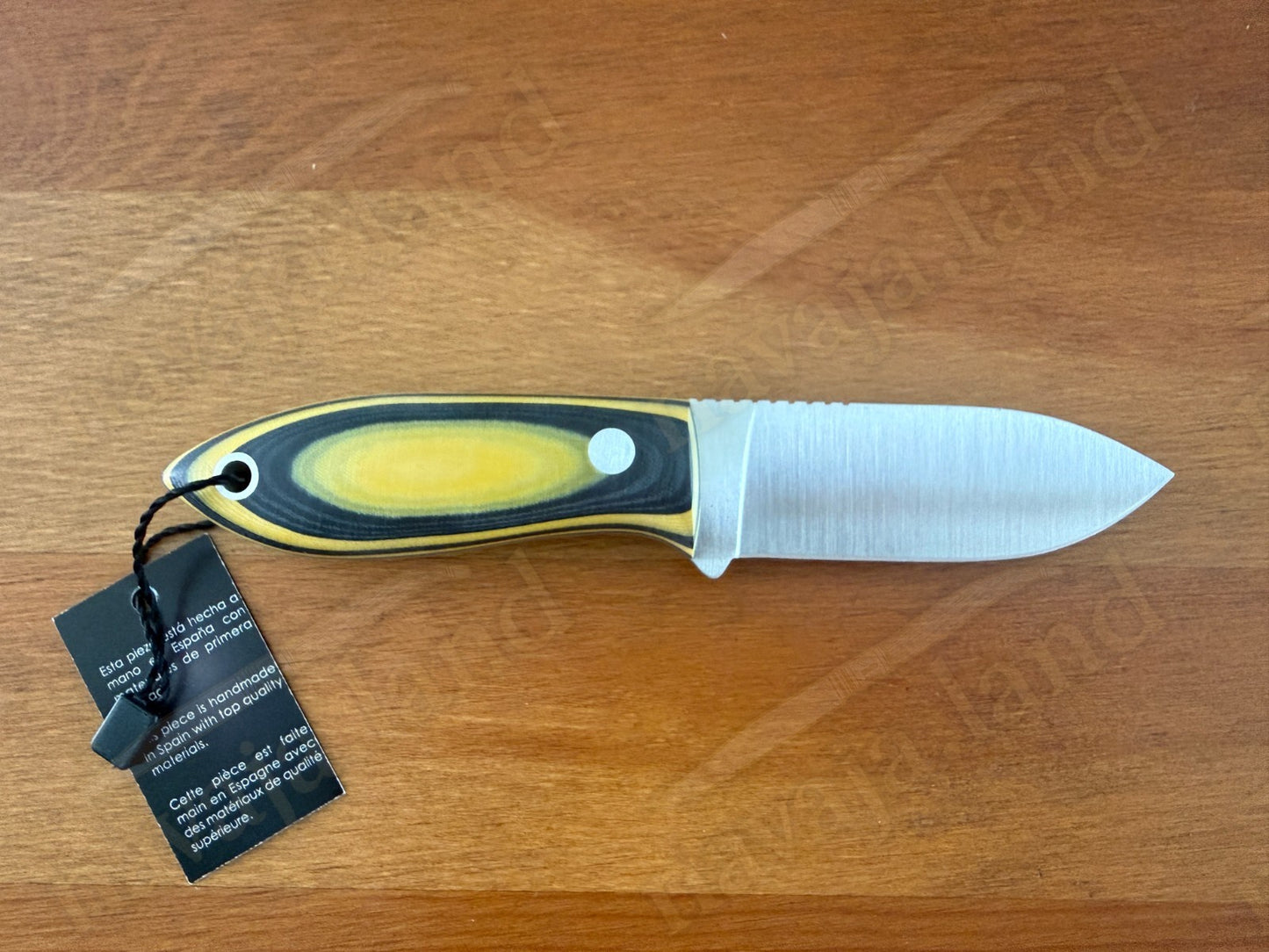 Joker Avispa Bushcraft Knife 3.15” Sandvik 14C28N Blade - Yellow & Black Micarta