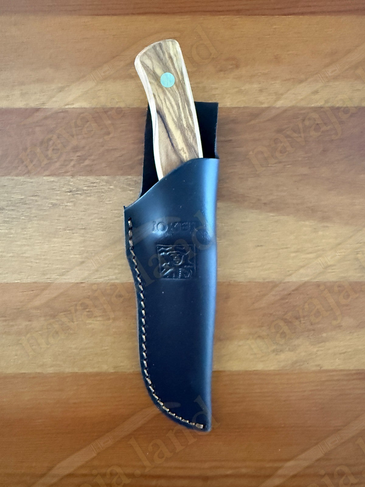 Joker Arrui 9 Outdoor Knife – 3.5” Blade | Olive Wood Handle | Leather Sheath