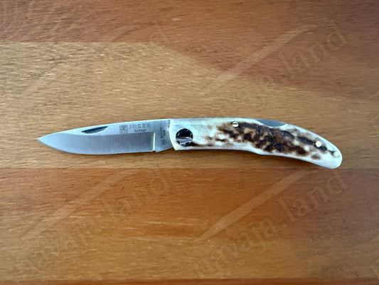 2.56” Joker Setter Bushcraft Folding Knife (Stag Horn Handle) Handmade Spain