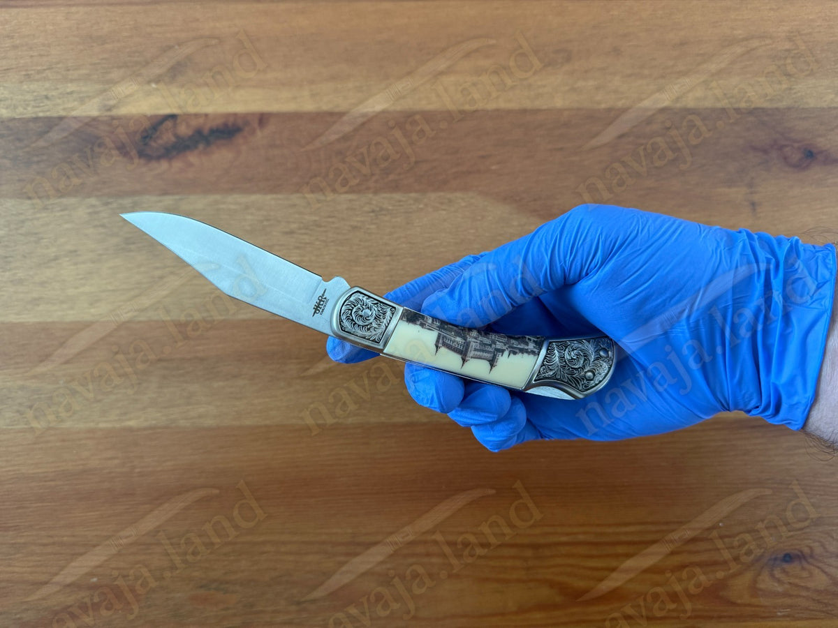 Alcazar de Toledo Folding Knife – 3.15” Stainless Steel Blade Lockback Mechanism