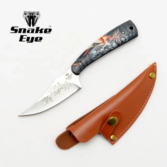 Snake Eye Tactical Fixed Blade Hunting Knife Full Tang with Sheath