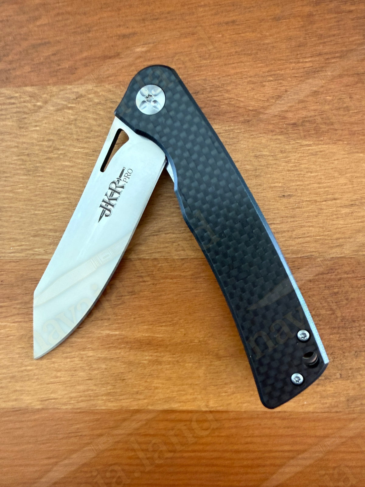 Folding Knife Carbon Fiber & G10 Handle - D2 Steel - 3.5" Blade Presentation Box
