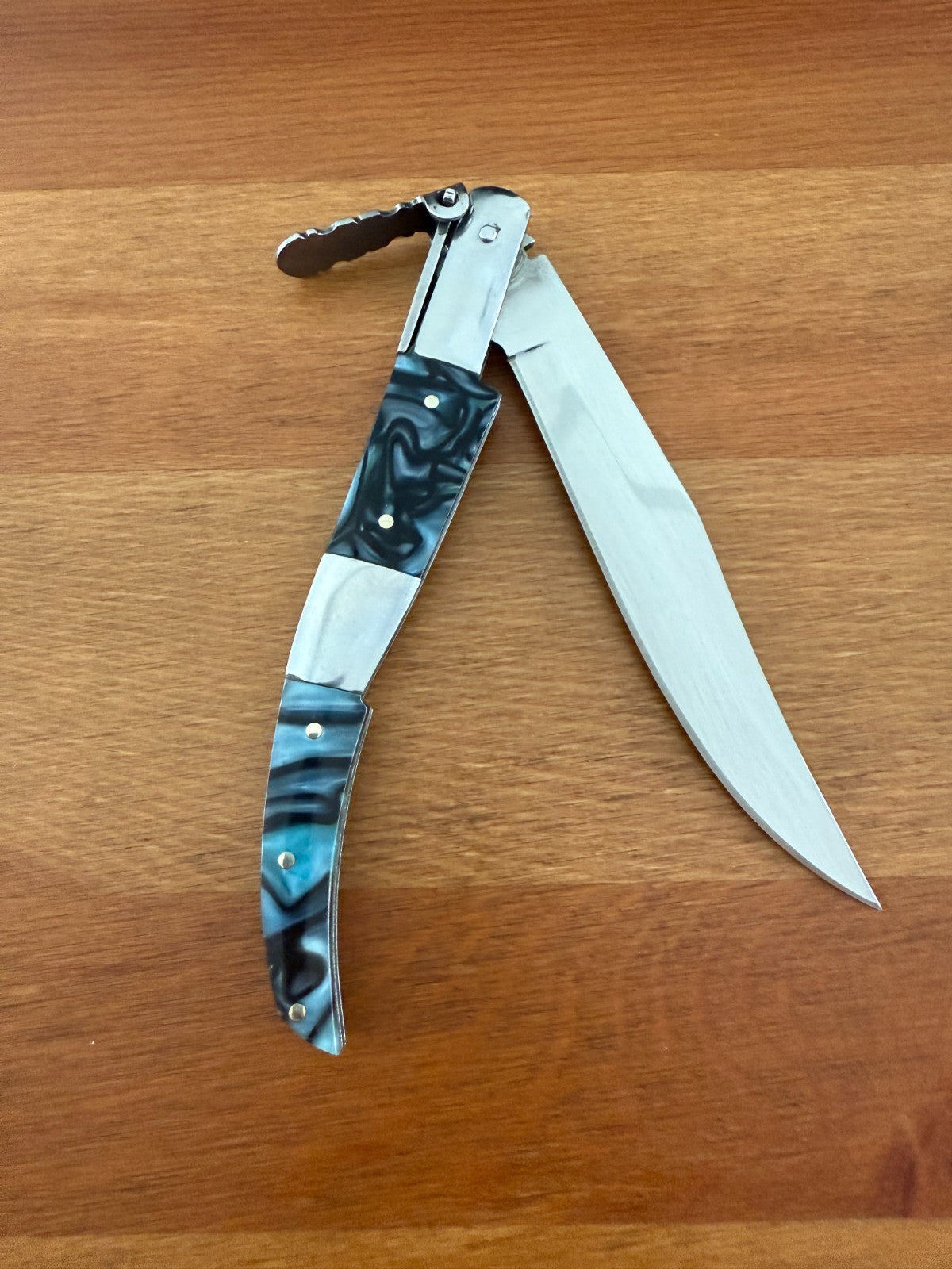 4.3" Arabian Style Navaja with Ratchet Pocket Knife Acrylic Scales From Spain