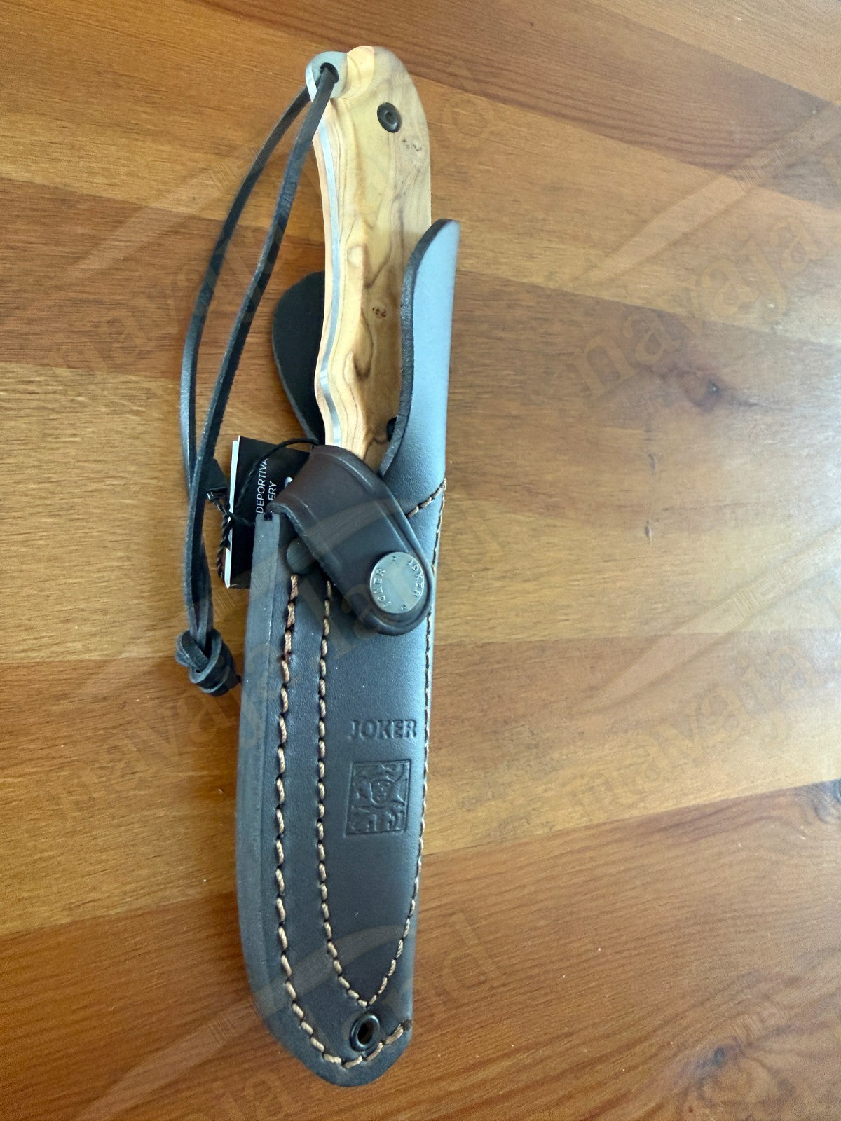 Joker Aguila Bushcraft Knife 4.13” MOVA Blade Olive Wood Handle | Leather Sheath