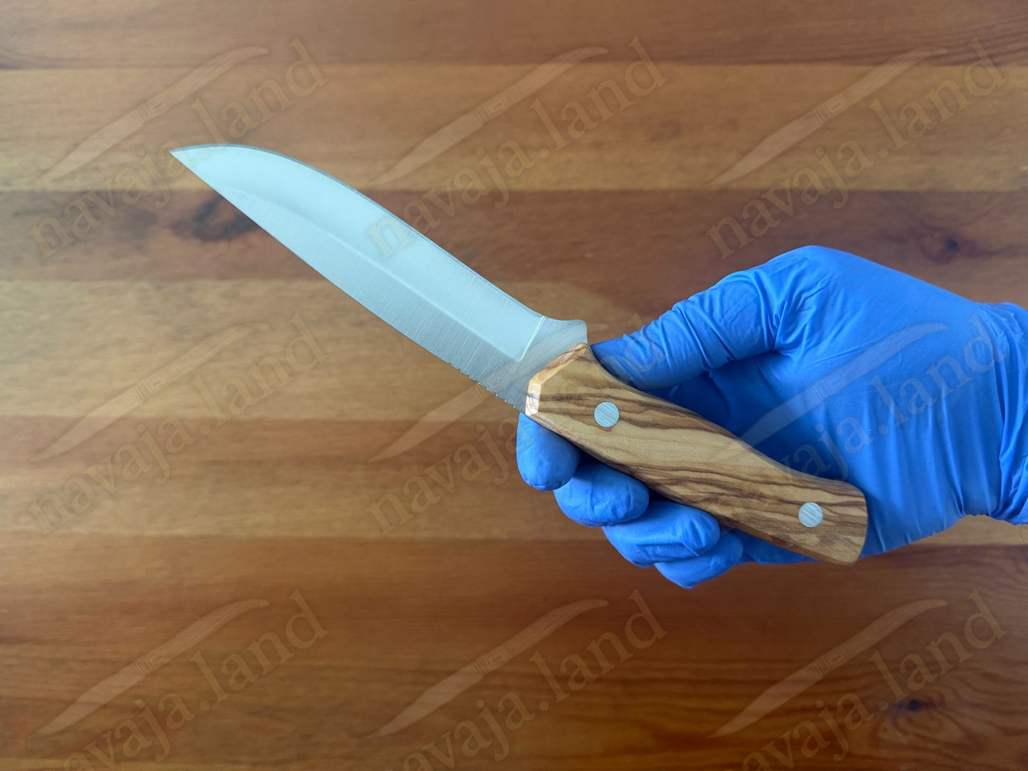 Joker Arrui 12 Outdoor Knife – 4.7” Blade | Olive Wood Handle | Leather Sheath