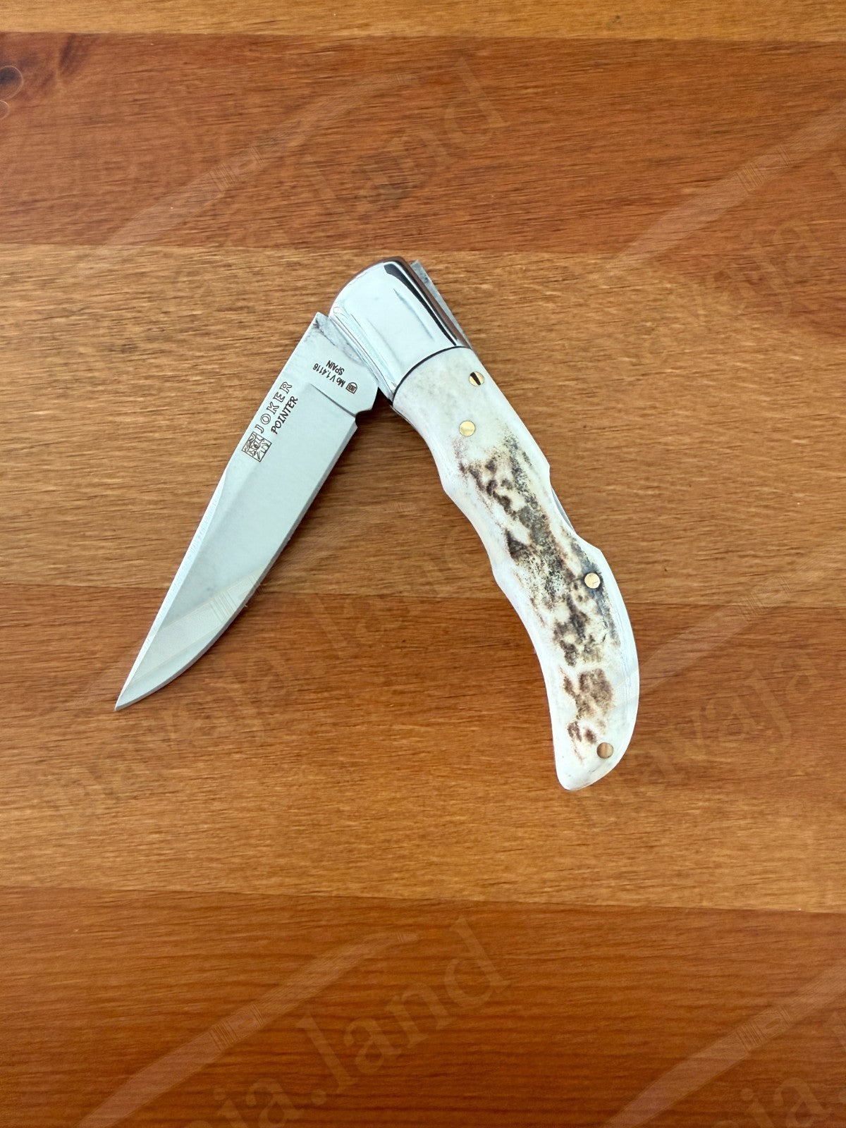 3” Joker Pointer Camping Folding Knife (Deer Antler Handle) Handmade in Spain