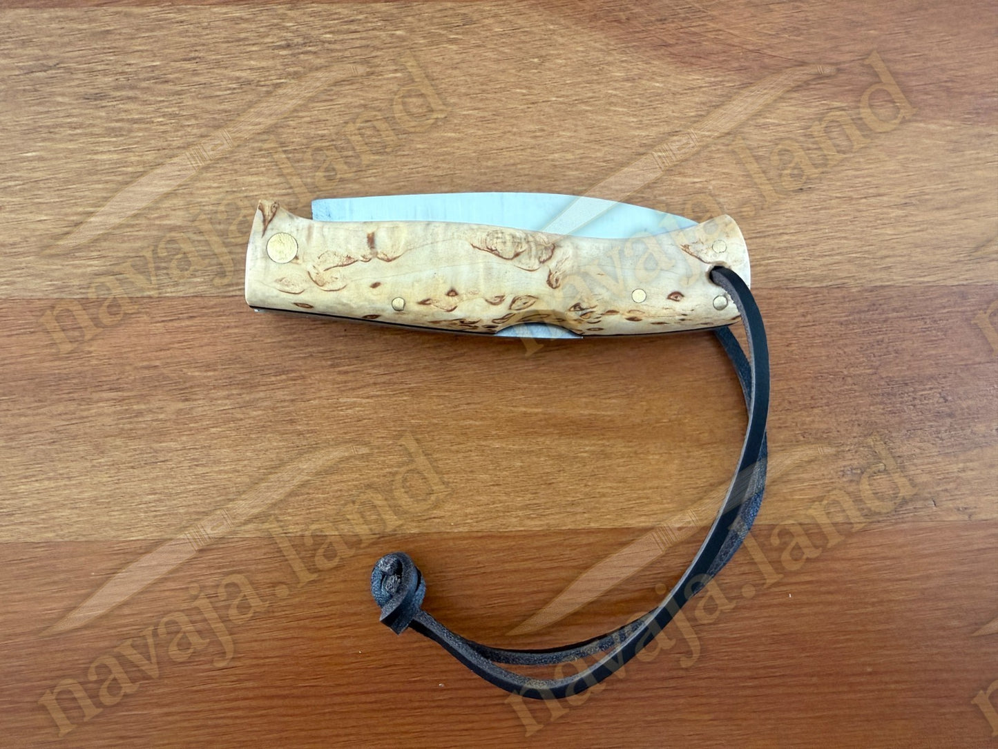 3.15” Joker Artica Bushcraft Folding Knife (Curly Birch Handle) Handmade Spain