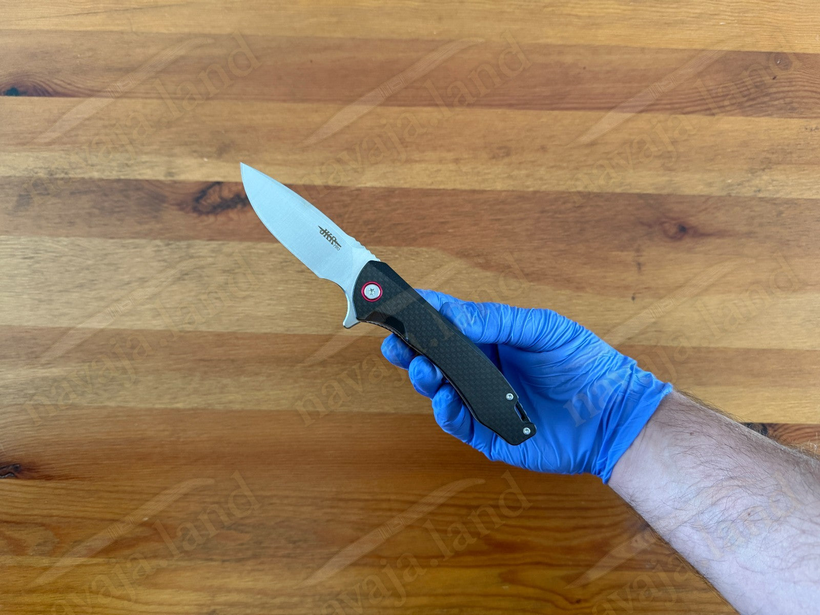 Folding Knife Carbon Fiber & G10 Handle - D2 Steel - 3.2" Blade Presentation Box