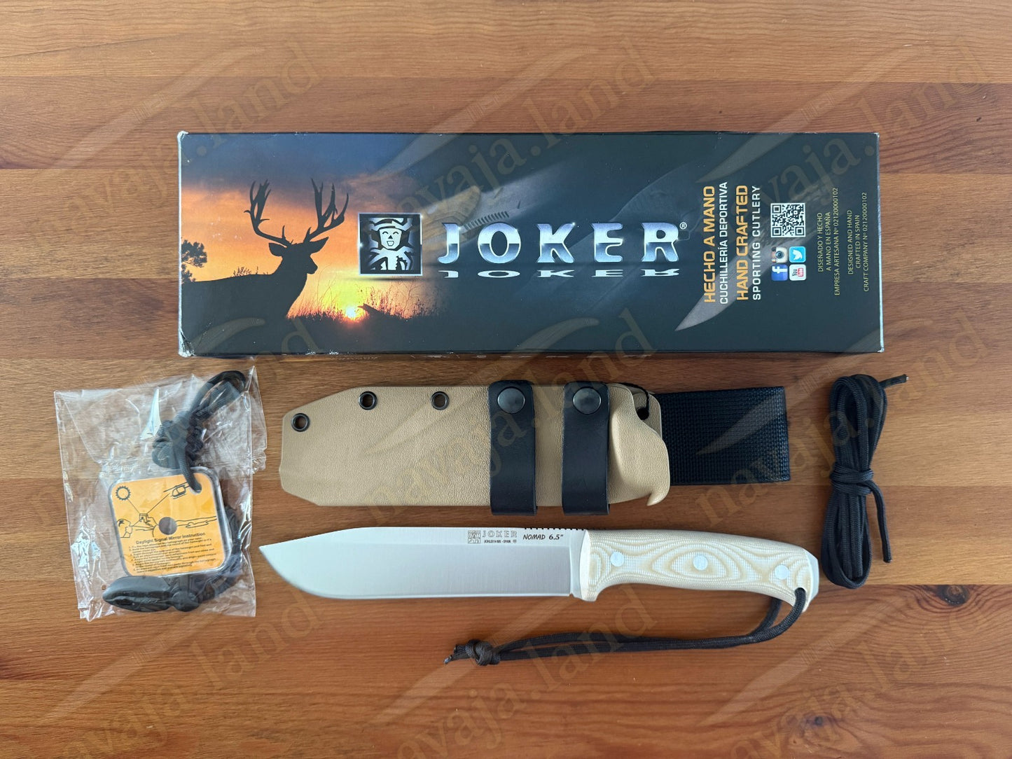 Joker Nomad Survival / Camp Knife 6.5" Böhler N695 Steel Beige Micarta Handle