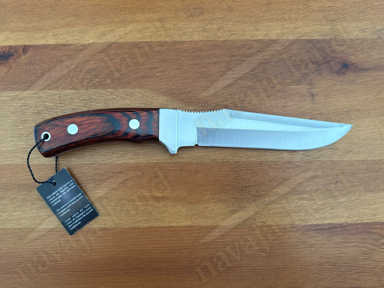 Joker Gamo Fixed Blade Hunting Knife 6.10" Mova 1.4116 Steel Red Wood Handle