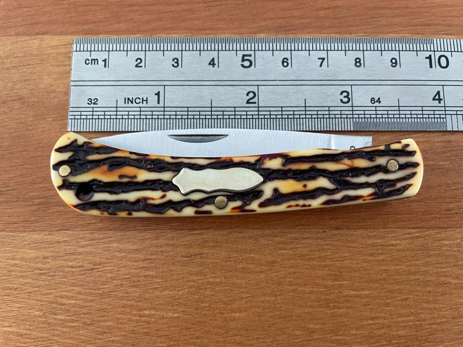 2.7" 420 Steel Blade Pocket Knife Small Navaja Deer Antler Imitation Scales