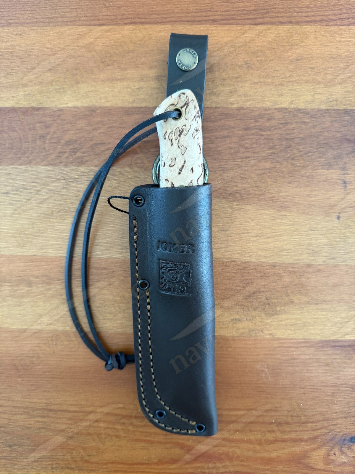 Joker Nordico Survival Fixed Knife 3.9" Böhler K720 Carbon Steel and Curly Birch