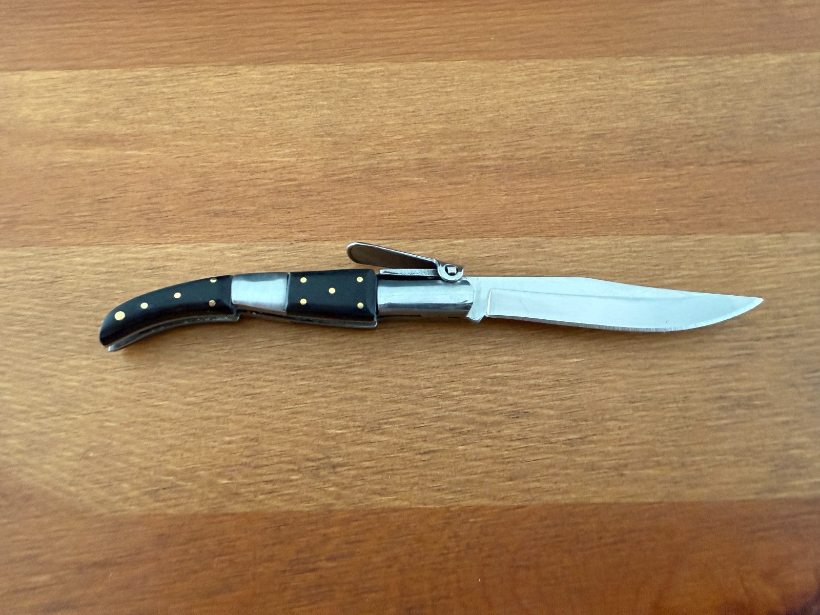 2.75” Arabian Style Navaja Folding Pocket Knife Black Stamina Wood Steel Handle