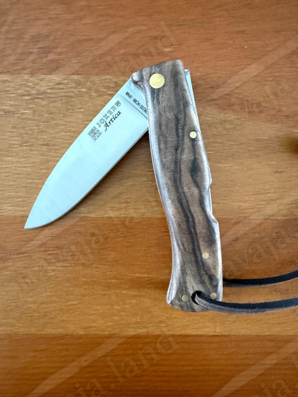 3.15” Joker Artica Bushcraft Folding Knife (Walnut Wood Handle) Handmade - Spain