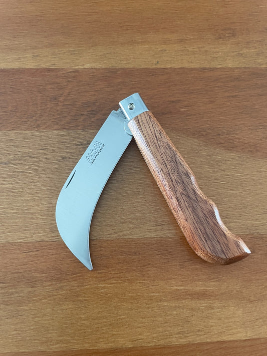 3.54" Portuguese Navaja MAM Harvesting and Mushroom Bubinga Wood Handle