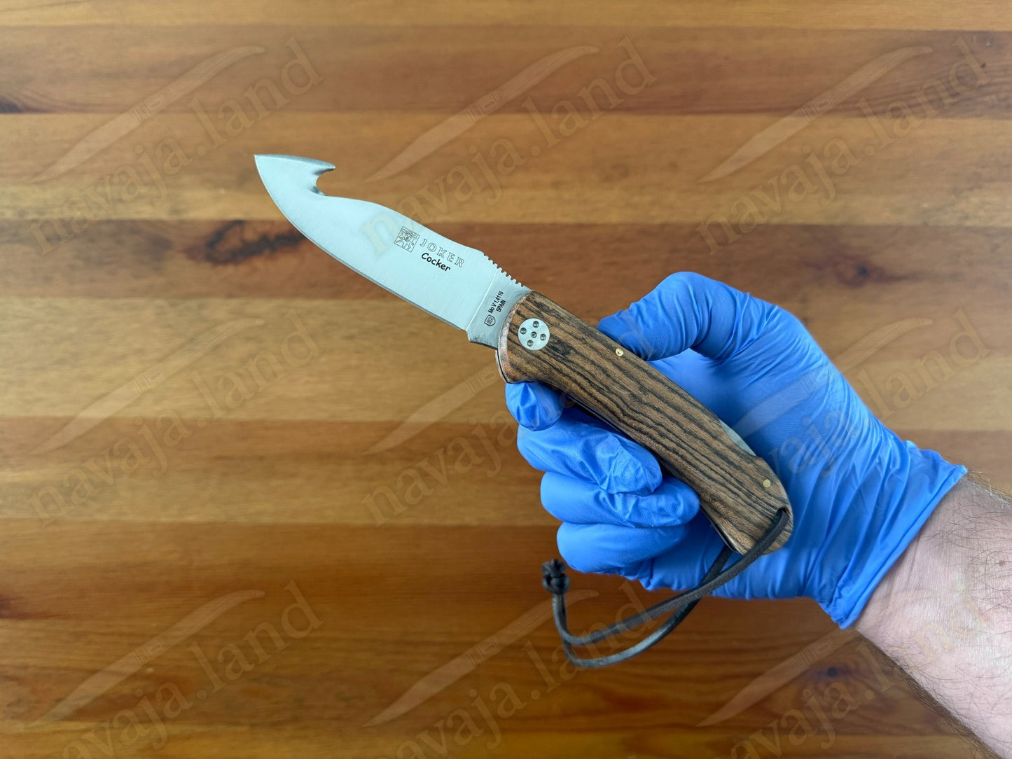 Joker Cocker Hunting Skinning Folding Knife 3.54” MOVA Blade Bocote Wood Handle