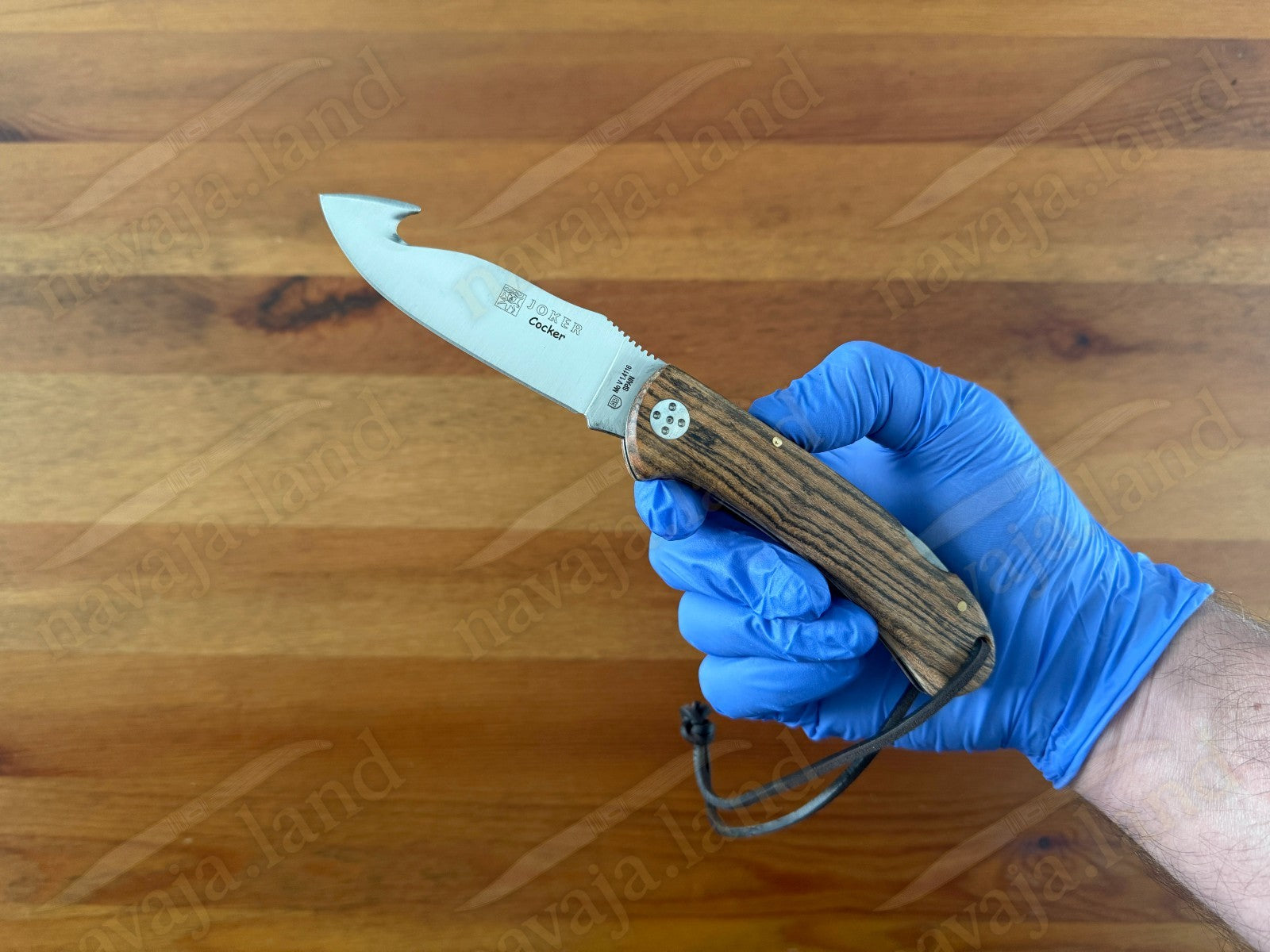 Joker Cocker Hunting Skinning Folding Knife 3.54” MOVA Blade Bocote Wood Handle