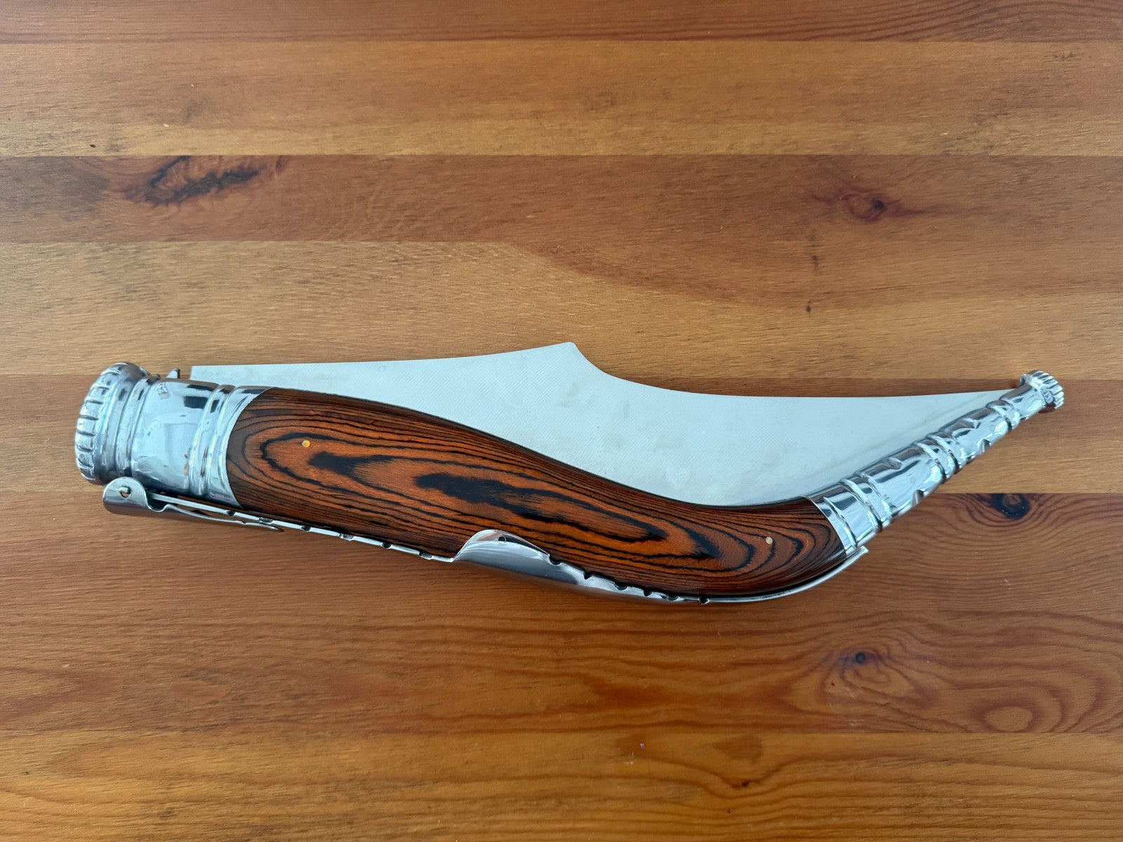 *See Description* 13.7" Gigantic Navaja Sevillana Folding Knife Red Wood Scales