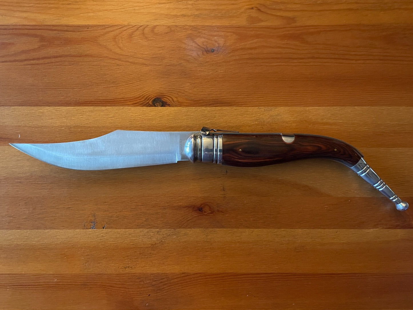 9" Giant Navaja Sevillana Folding Pocket Knife Red Wood Scales From Spain