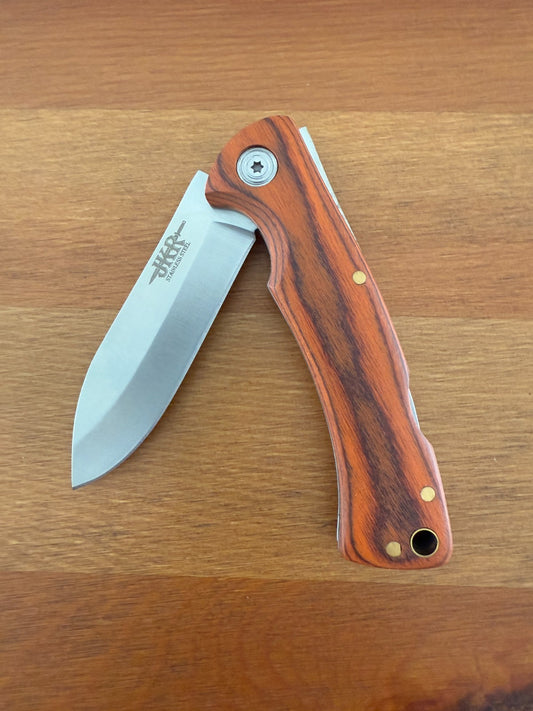 Folding Knife 7.8 cm (3 in) Stainless Steel Blade Lockback Pakkawood Handle