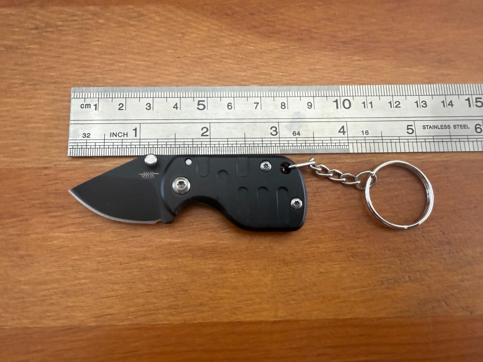 1.2" Stainless Steel Blade Keychain Mini Folding Knife Liner Lock Black - Spain