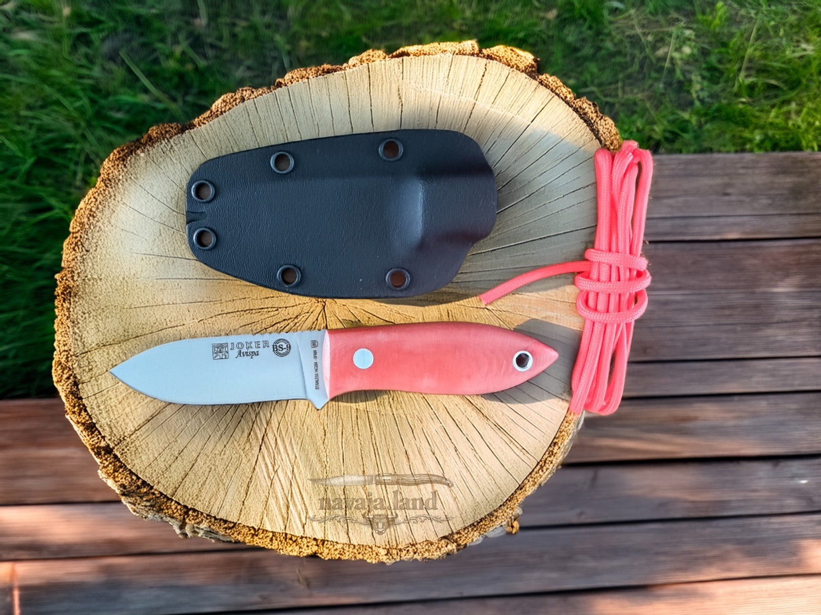 Joker Avispa Bushcraft Knife – 3.15” Sandvik 14C28N Blade -Orange Micarta Handle