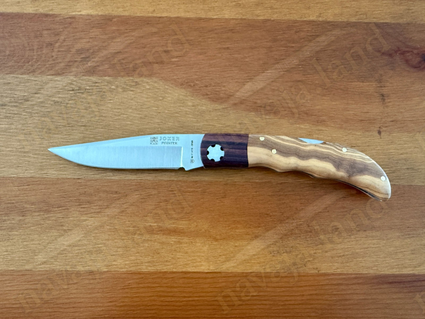 3.54” Joker Pointer Camping Folding Knife (Olive Wood & Rosewood) From Spain