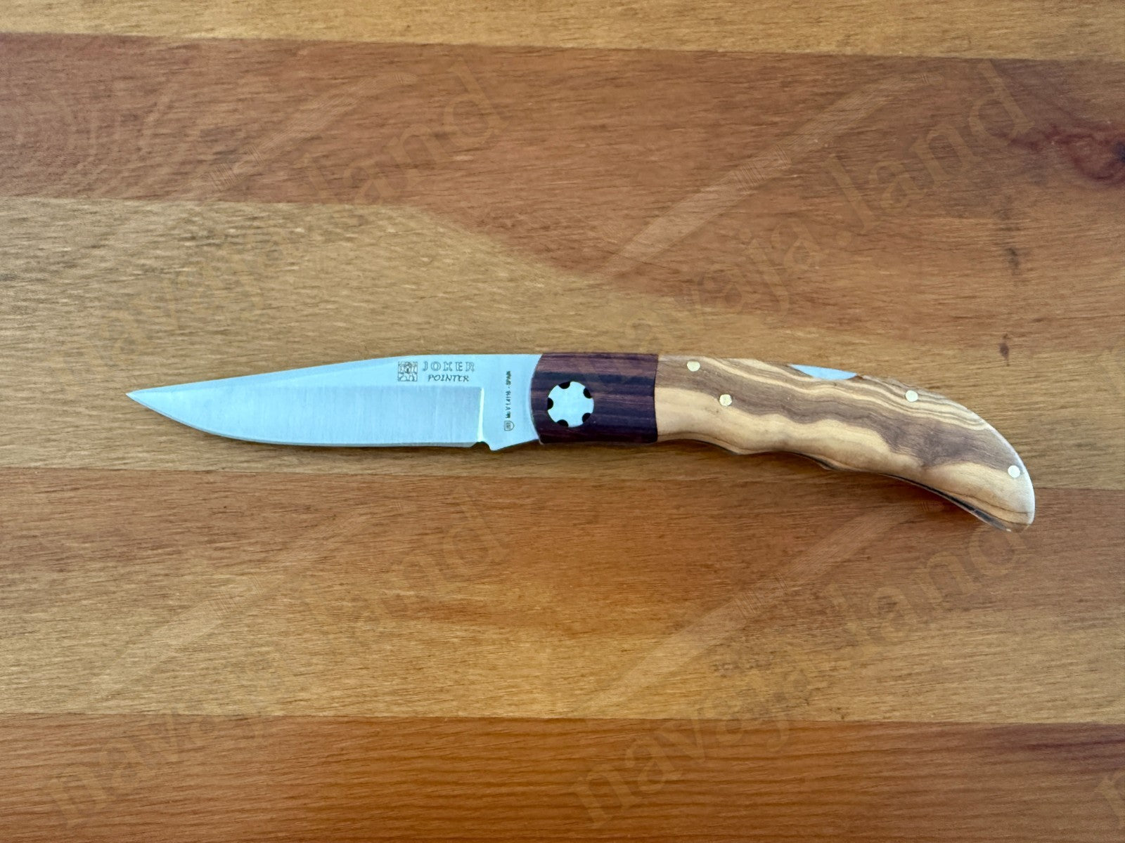 3.54” Joker Pointer Camping Folding Knife (Olive Wood & Rosewood) From Spain