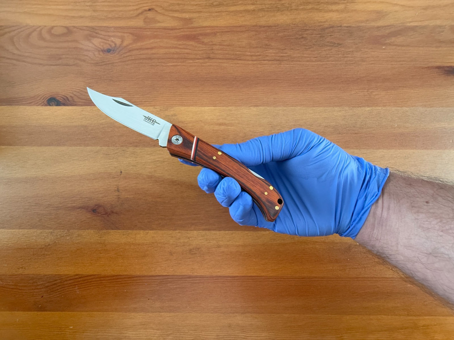 Folding Knife 7.5 cm (3 in) Stainless Steel Blade Lockback Pakkawood Handle