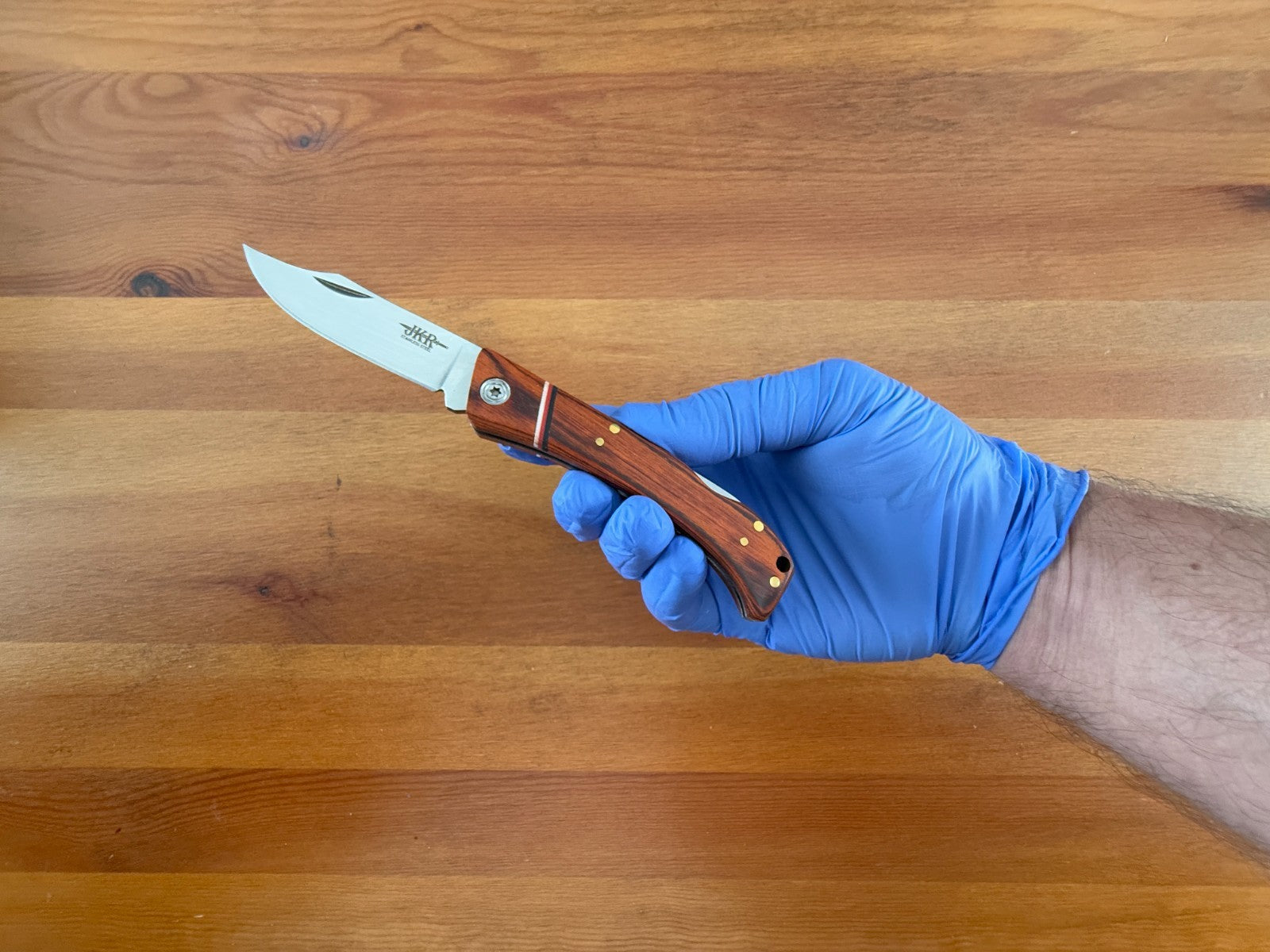 Folding Knife 7.5 cm (3 in) Stainless Steel Blade Lockback Pakkawood Handle