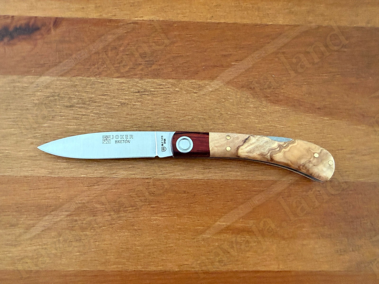 3.15” Joker Bretón Camping Folding Knife (Olive Wood Handle) Handmade in Spain