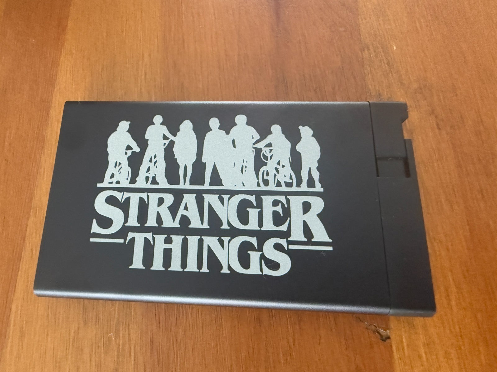 Stranger Things Pop Up Wallet Black Leather Credit Card Holder and Cash Aluminum