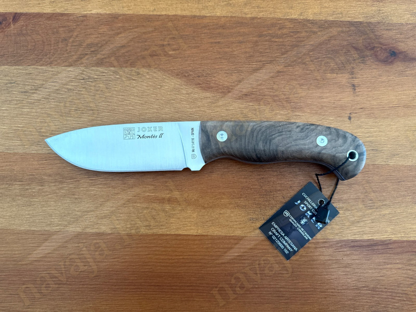 Joker Montes II Outdoor Knife 4.33" Mova 1.4116 Steel Walnut Handle From Spain