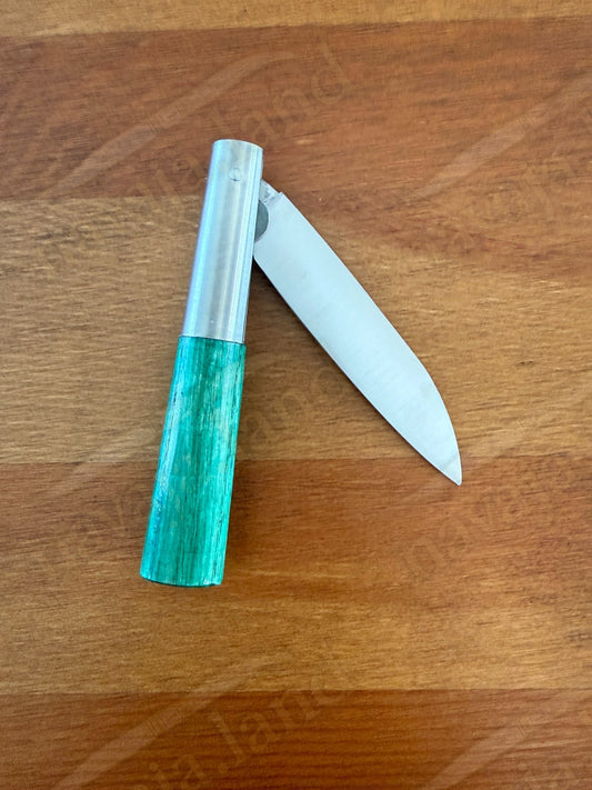 2.75" CQ Taramundi Pocket Knife Green Ash Wood Handle Liner Lock Made in Spain