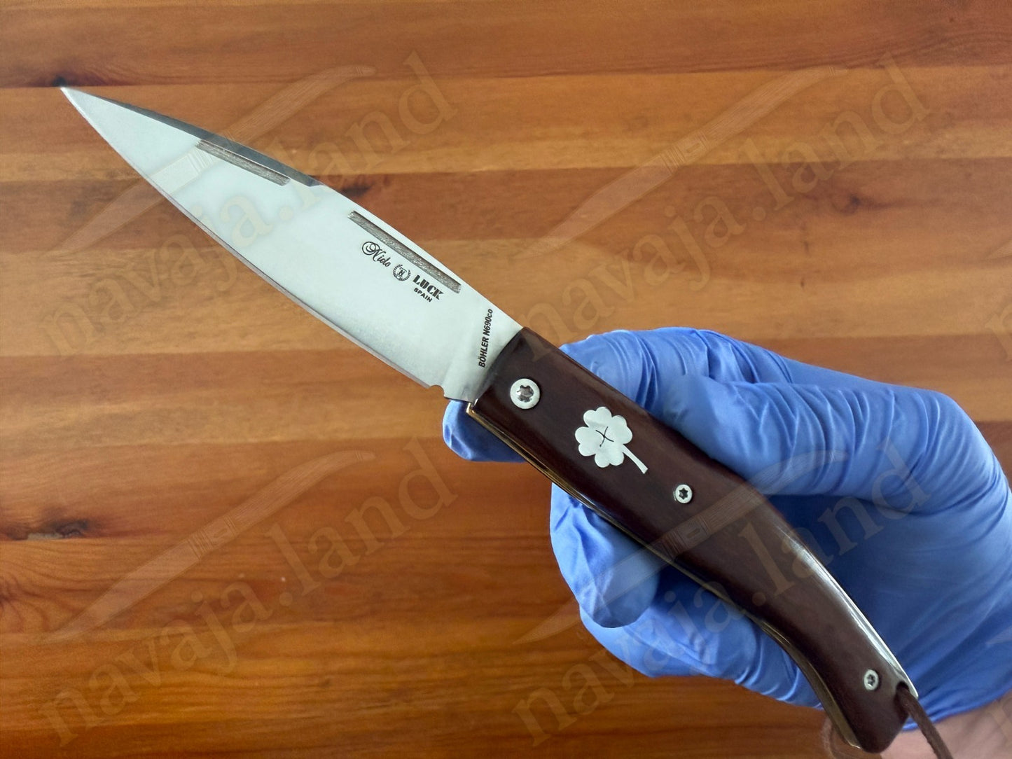 Miguel Nieto🍀LUCK Spanish Folding Knife Böhler N690Co Steel Walnut Wood Handle