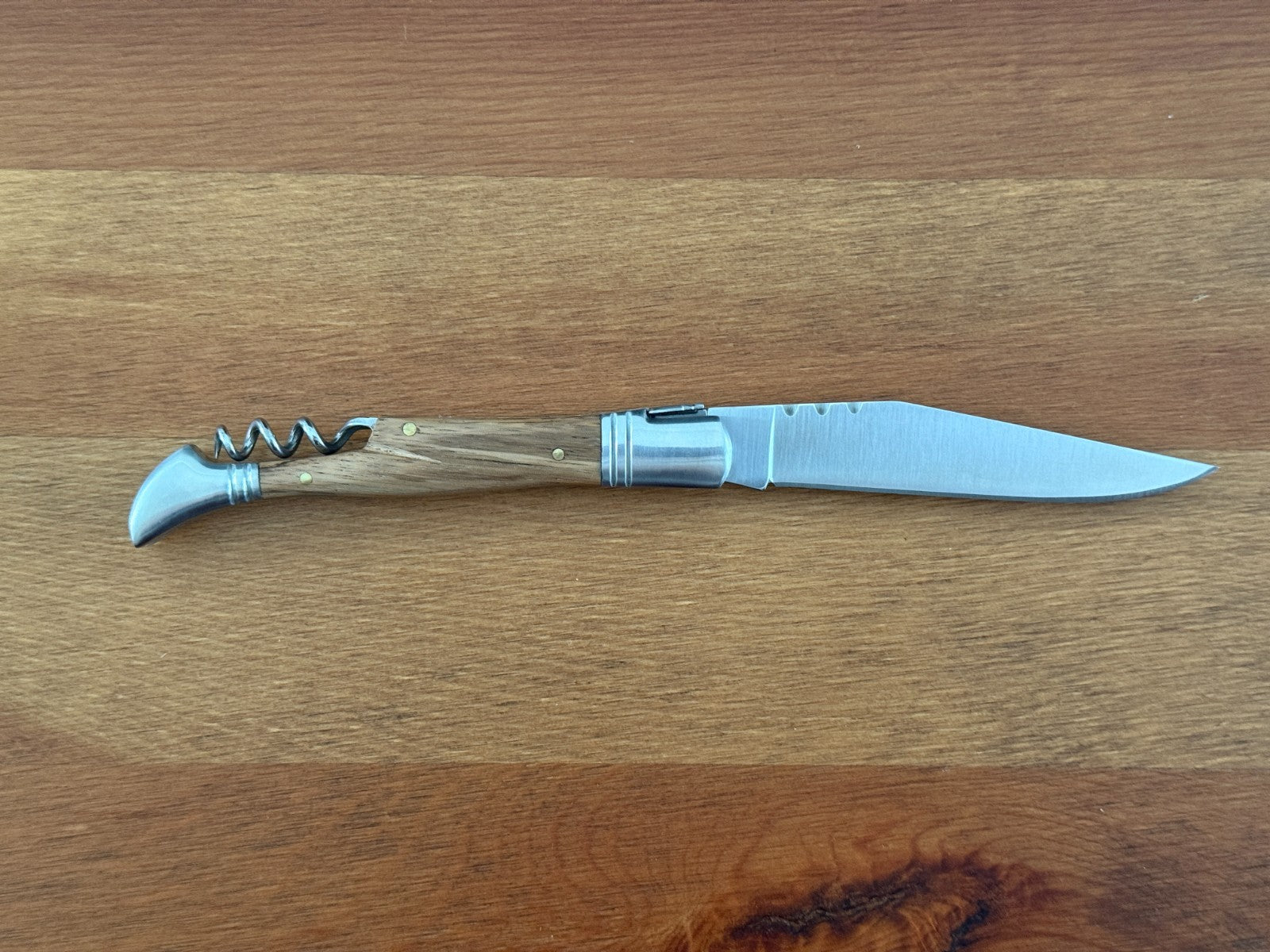 4” Stainless Steel Blade Navaja Laguiole Inox Pocket Knife Olive Wood Scales EDC