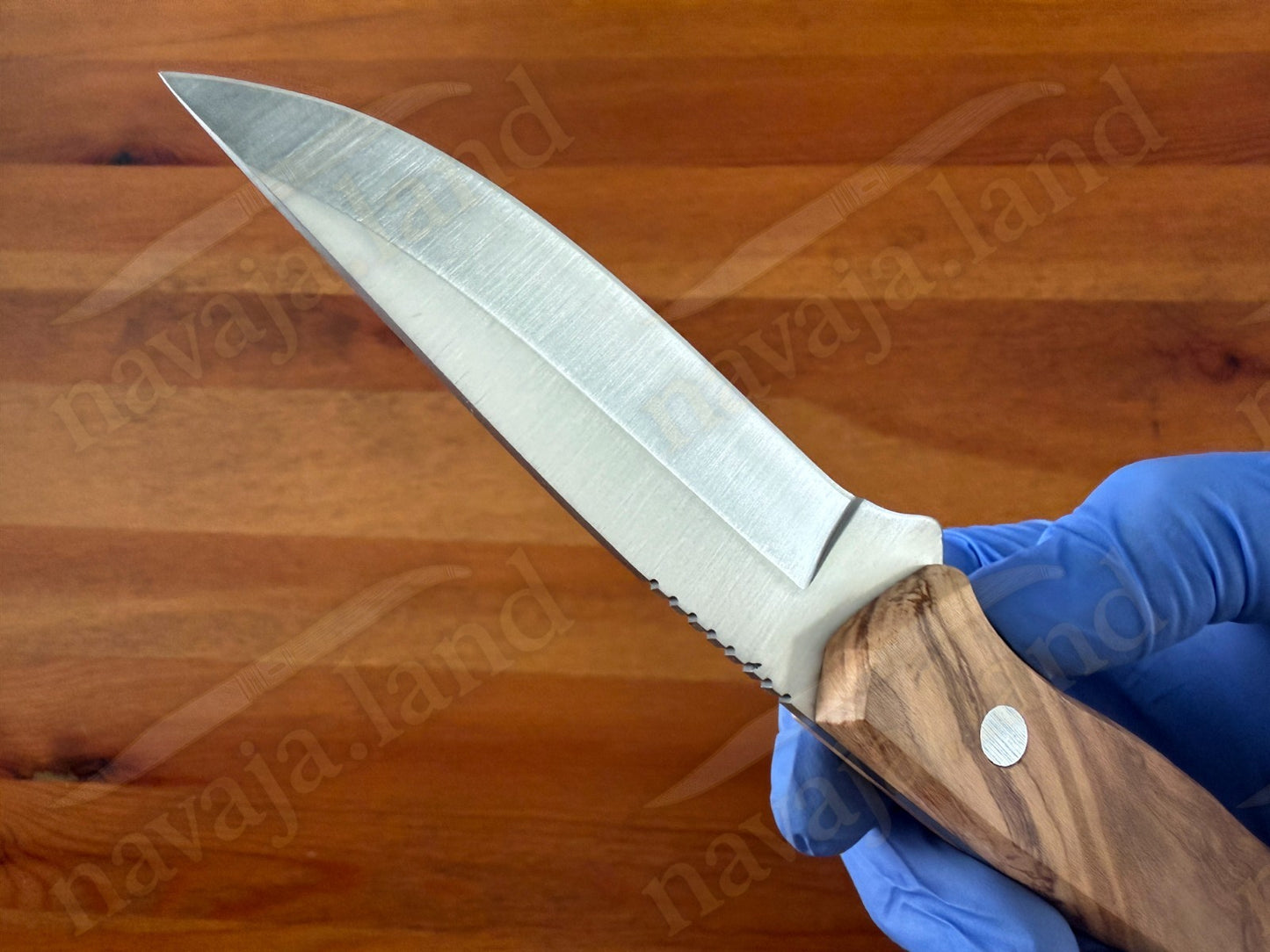 Joker Arrui 10 Outdoor Knife – 3.9” Blade | Olive Wood Handle | Leather Sheath