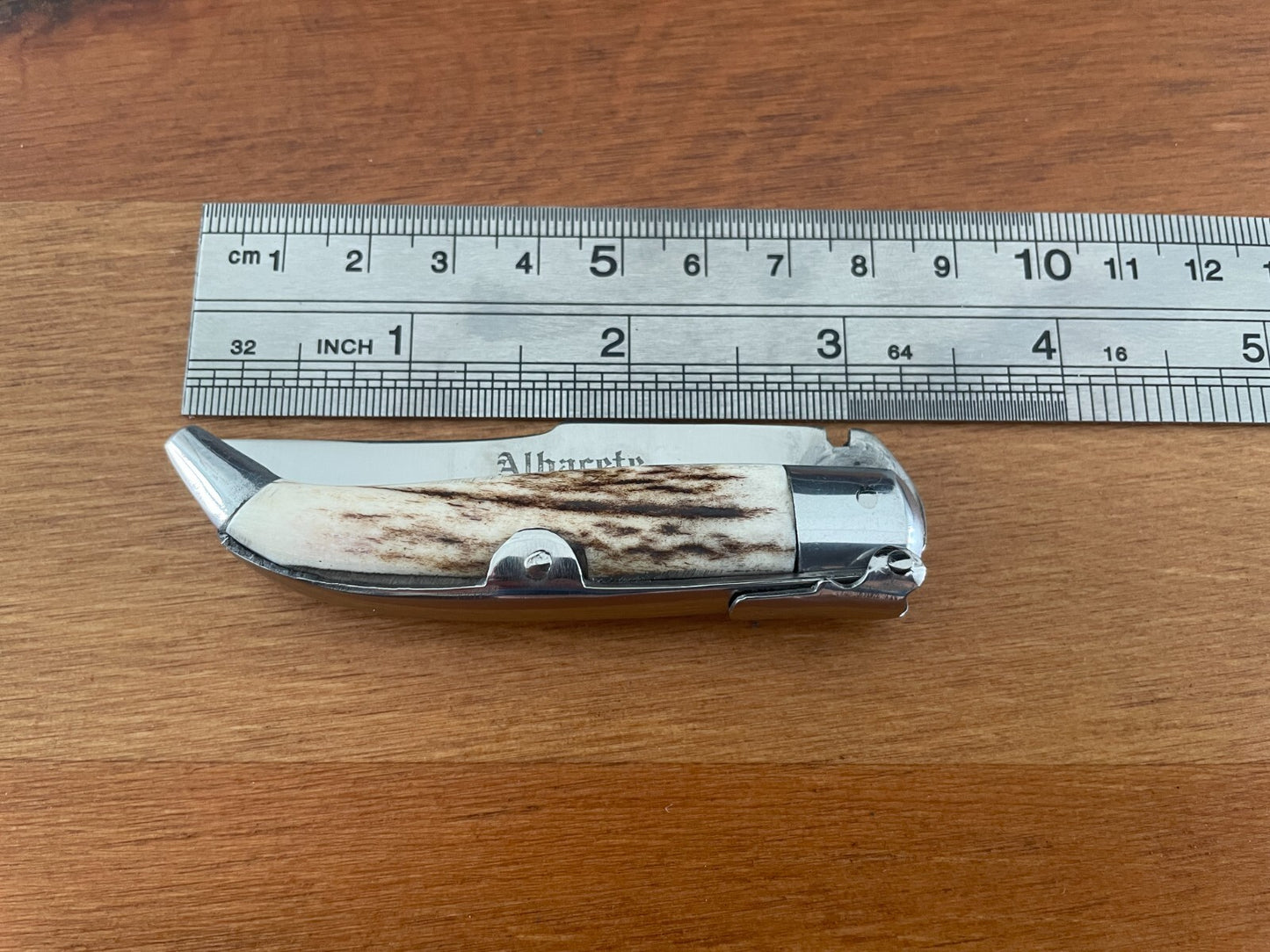 2.75” Spanish Navaja Pocket Knife Genuine Deer Antler Scales Handcrafted Spain