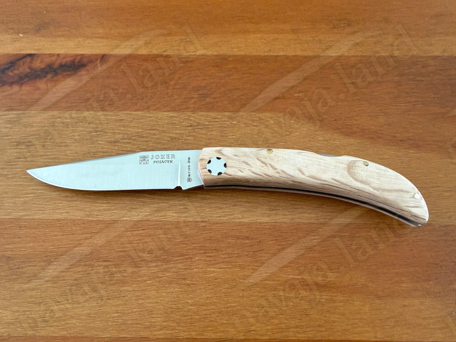 3.54” Joker Pointer Camping Folding Knife (Holm Oak Wood Handle) Made in Spain