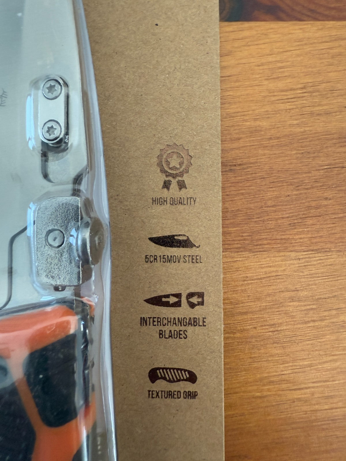 Elk Ridge Folding Knife 3x Interchangeable 4" Steel Blade Textured Grip Handle