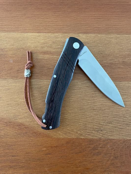 3.15" Stainless Steel Spanish Navaja Pocket Knife Wenge Wood Scales Well Built