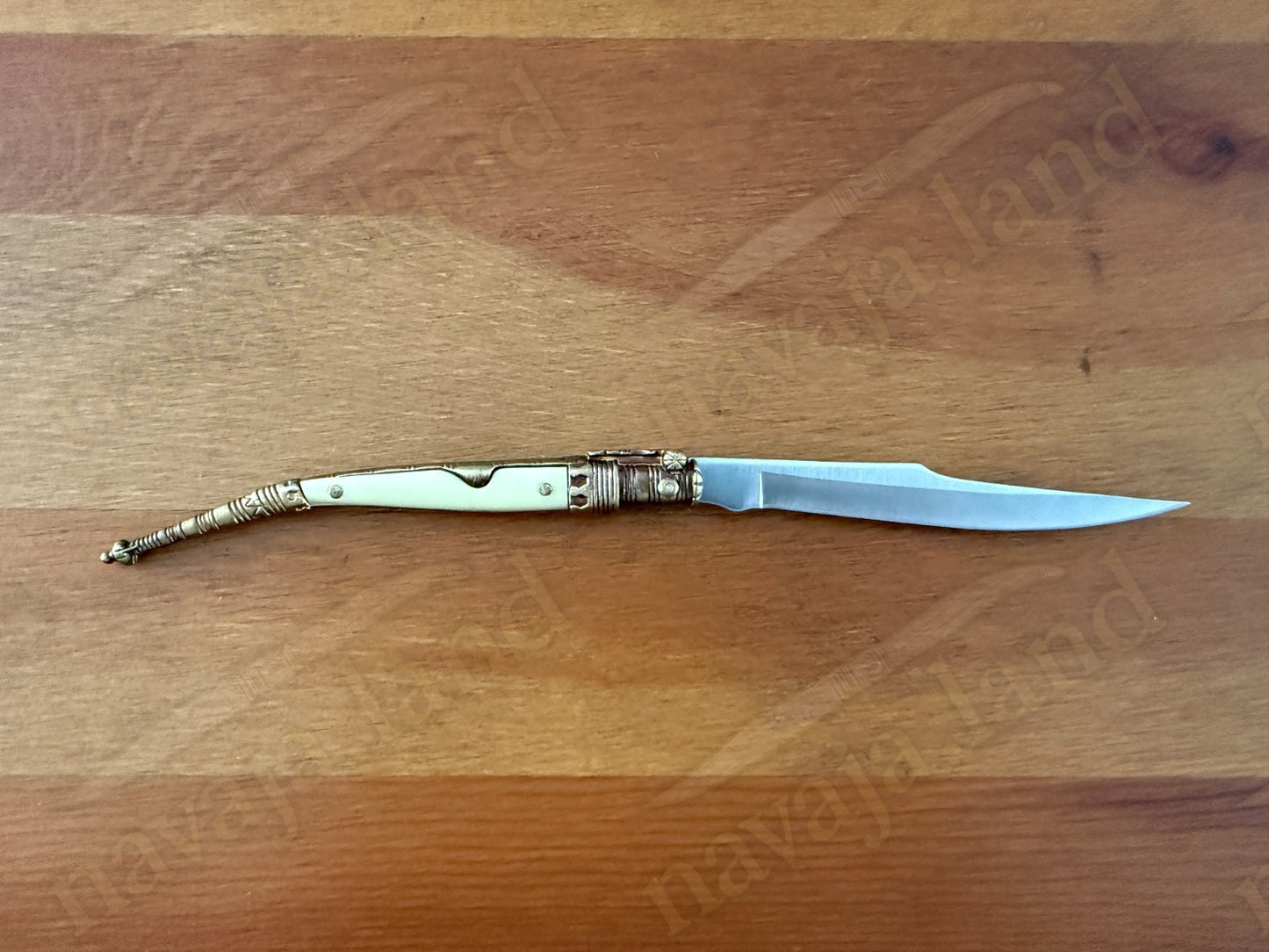 4.1” Joker Navaja Stiletto Knife Zamak Handle Handmade Slipjoint Albacete, Spain