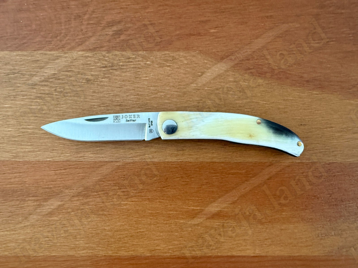 2.56” Joker Setter Bushcraft Folding Knife (Bull Horn Handle) Slipjoint - Spain