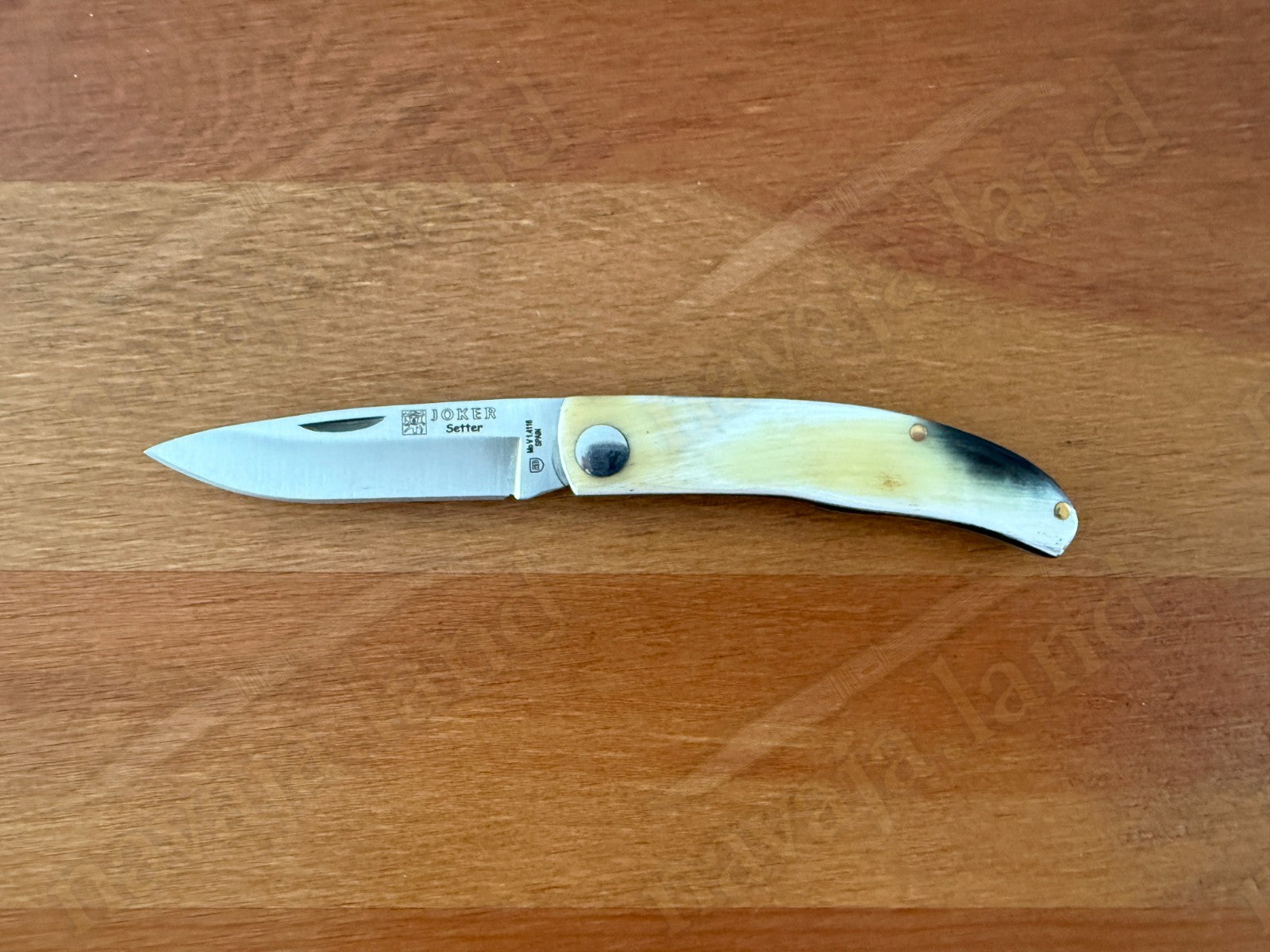 2.56” Joker Setter Bushcraft Folding Knife (Bull Horn Handle) Slipjoint - Spain