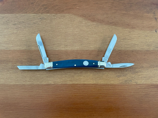 Rough Ryder Navy Blue Smooth Bone Congress 3 5/8" Pocket Knife RR1950