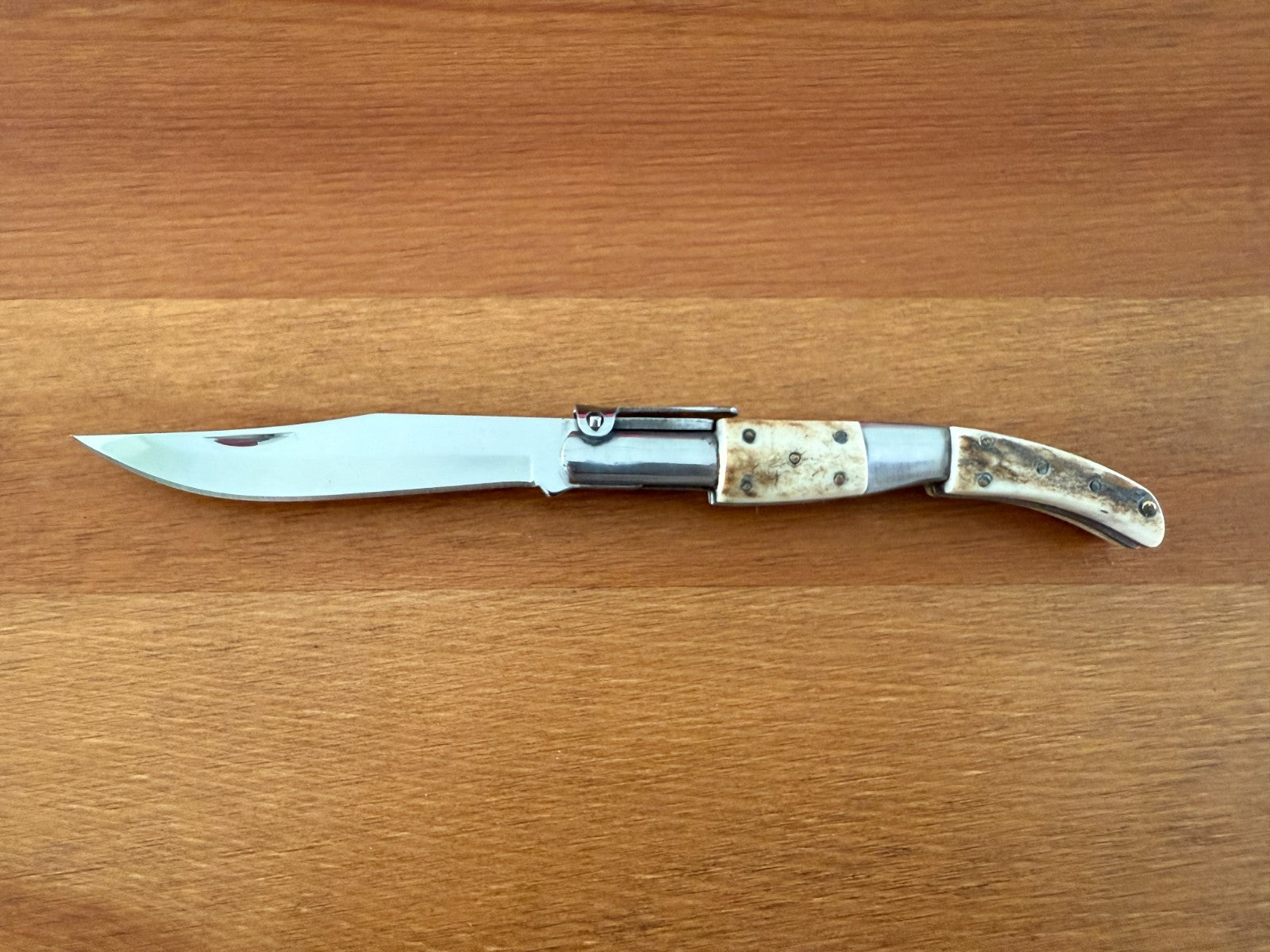 3.34" Arabian Folding Pocket Knife Deer Antler Scales w/ Ratchet Made in Spain