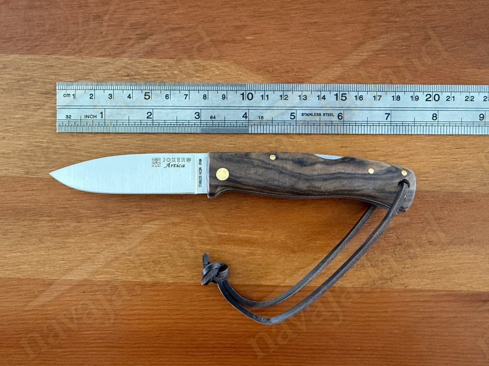 3.15” Joker Artica Bushcraft Folding Knife (Walnut Wood Handle) Handmade - Spain