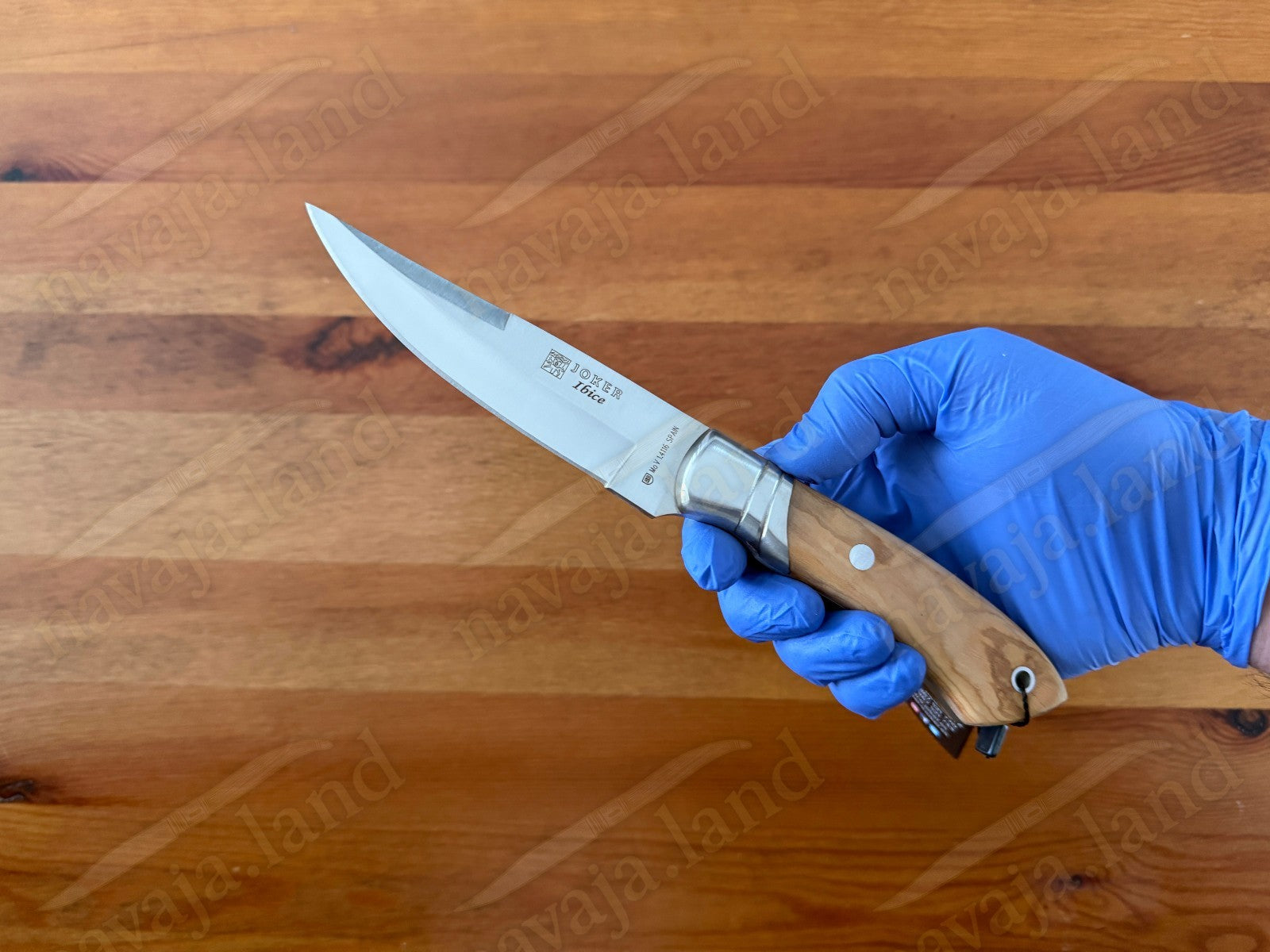 Joker Ibice Hunting Knife 4.72” MOVA Blade | Olive Wood Handle | Leather Sheath