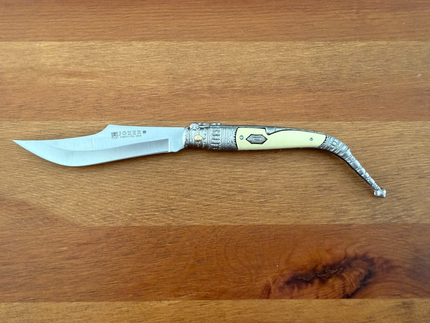 3.9” Albacete Navaja Joker Sevillana Knife Zamak Handle Handmade Slipjoint Spain